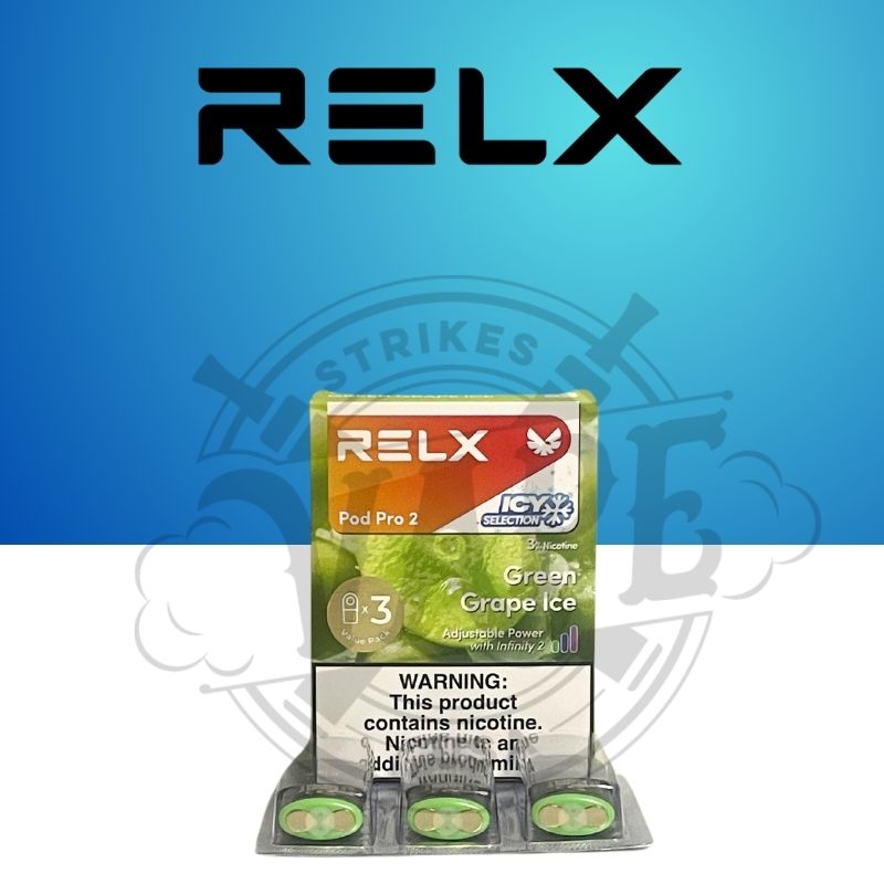 Relx Pro Pods 2 3 Pack Green Grape Ice
