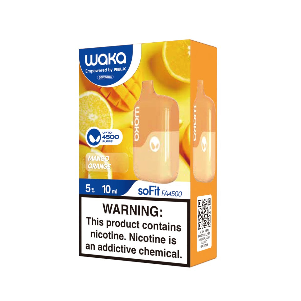 Waka SoFit FA4500 Disposable Vape Mango Orange 5