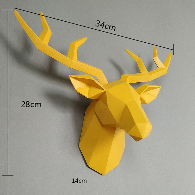 Modern Origami Antlers Yellow