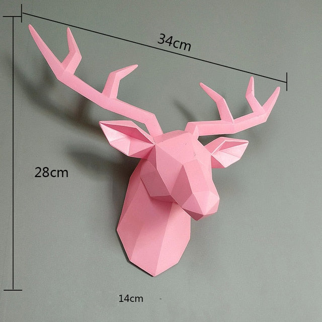 Modern Origami Antlers Pink