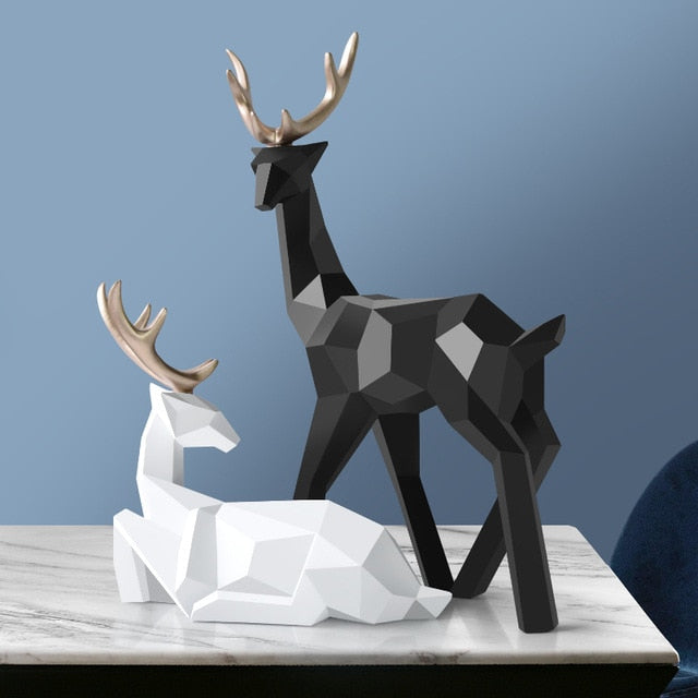 Modern Origami Deer Figurine Decor